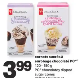 L'Intermarché CORNETS SUCRÉS À ENROBAGE CHOCOLATÉ, 120 - 150 g offer