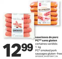 L'Intermarché SAUCISSES DE PORC SANS GLUTEN, 1 KG offer