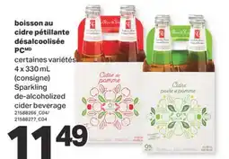 L'Intermarché BOISSON AU CIDRE PÉTILLANTE DÉSALCOOLISÉE, 4 X 330 ML offer