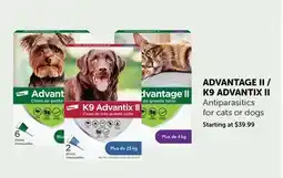 Mondou ADVANTAGE II / K9 ADVANTIX II Antiparasitics for cats or dogs offer