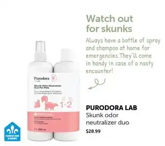 Mondou PURODORA LAB Skunk odor neutralizer duo offer