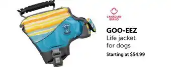Mondou GOO-EEZ life jacket for dogs offer