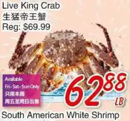 Foody Mart LIVE KING CRAB offer