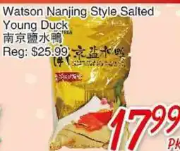 Foody Mart WATSON NANJING STYLE SALTED YOUNG DUCK offer