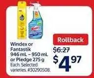 Walmart Windex or Fantastik or Pledge offer