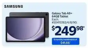 Walmart Samsung Galaxy Tab A9+ 64GB Tablet offer