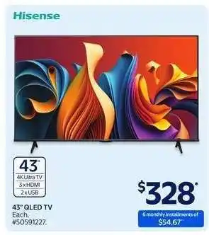 Walmart Hisense 43 QLED TV offer