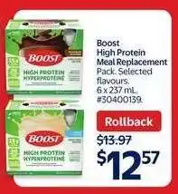 Walmart Boost High Protein Meal Replacement Pack offer