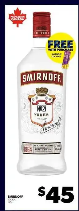 Real Canadian Liquorstore Smirnoff Vodka offer