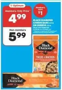 Real Canadian Superstore Black Diamond Cheese Bars or Shreds 320g offer