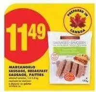 No Frills MARCANGELO SAUSAGE, BREAKFAST SAUSAGE, PATTIES offer