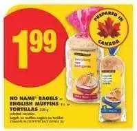 No Frills NO NAME Bagels, English Muffins, Tortillas offer