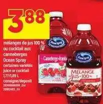 Maxi Ocean Spray mélanges de jus 100 % ou cocktail aux canneberges offer
