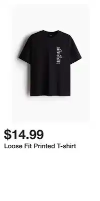 H&M Loose Fit Printed T-shirt offer