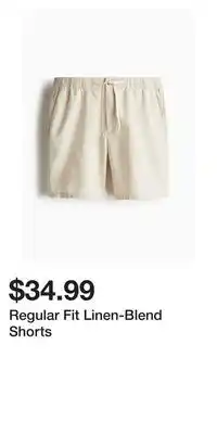 H&M Regular Fit Linen-Blend Shorts offer