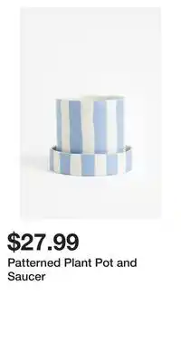 H&M Patterned Plant Pot and Saucer offer