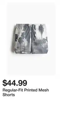 H&M Regular-Fit Printed Mesh Shorts offer