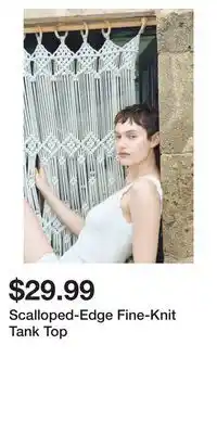 H&M Scalloped-Edge Fine-Knit Tank Top offer