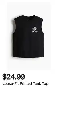 H&M Loose-Fit Printed Tank Top offer