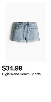 H&M High-Waist Denim Shorts offer