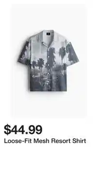 H&M Loose-Fit Mesh Resort Shirt offer