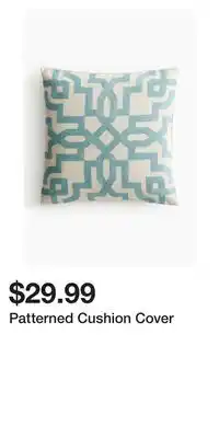 H&M Patterned Cushion Cover offer