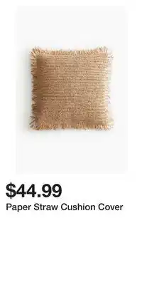 H&M Paper Straw Cushion Cover offer