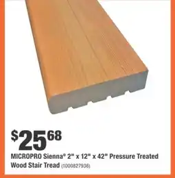 Home Depot MICROPRO Sienna 2 x 12 x 42 Pressure Treated offer