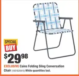 Home Depot Cains Folding Sling Conversation Chair offer