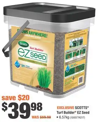 Home Depot SCOTTS Turf Builder EZ Seed offer