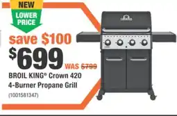 Home Depot BROIL KING Crown 420 4-Burner Propane Grill offer