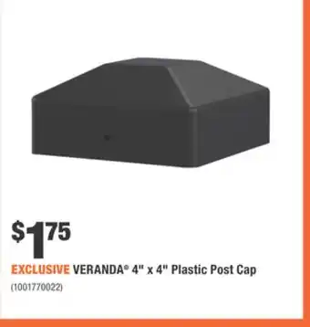 Home Depot VERANDA 4 x 4 Plastic Post Cap offer