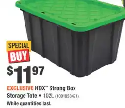 Home Depot HDX Strong Box Storage Tote offer