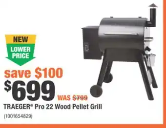 Home Depot TRAEGER Pro 22 Wood Pellet Grill offer