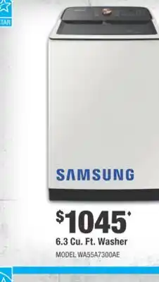 Home Depot SAMSUNG 6.3 Cu. Ft. Washer offer