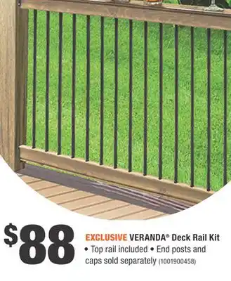 Home Depot VERANDA Deck Rail Kit offer