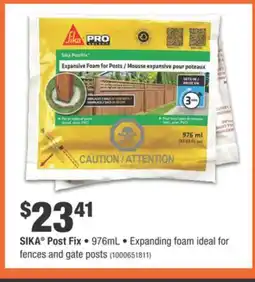 Home Depot SIKA Post Fix • 976mL •Expanding foam ideal for fences and gate posts offer