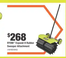 Home Depot RYOBI Expand-It Rubber Sweeper Attachment offer