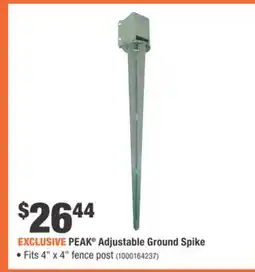 Home Depot PEAK Adjustable Ground Spike offer