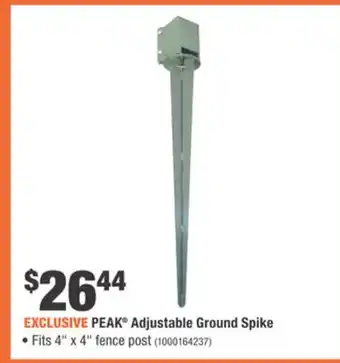 Home Depot PEAK Adjustable Ground Spike offer