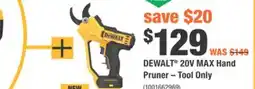 Home Depot DEWALT 20V MAX Hand Pruner offer