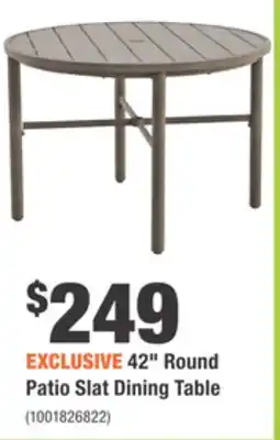 Home Depot STYLEWELL 42 Round Patio Slat Dining Table offer