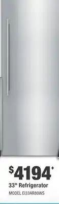 Home Depot ELECTROLUX 33 Refrigerator offer