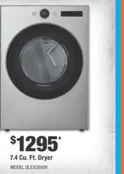 Home Depot LG 7.4 Cu. Ft. Dryer offer