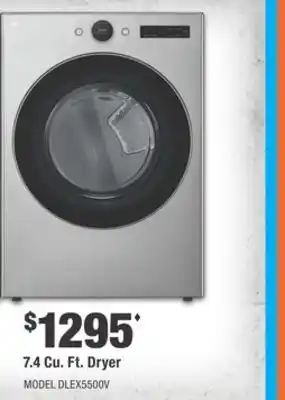 Home Depot LG 7.4 Cu. Ft. Dryer offer