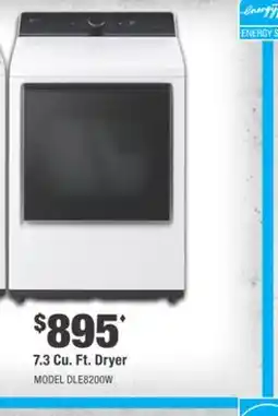 Home Depot LG 7.3 Cu. Ft. Dryer offer