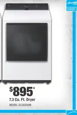 Home Depot LG 7.3 Cu. Ft. Dryer offer