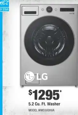 Home Depot LG 5.2 Cu. Ft. Washer offer