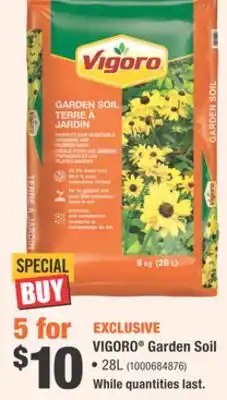 Home Depot VIGORO Garden Soil offer