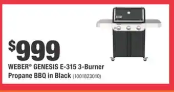 Home Depot WEBER GENESIS E-315 3-Burner Propane BBQ in Black offer